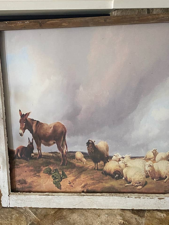 Donkeys Guarding The Sheep for wholesale by Whitewashed Home