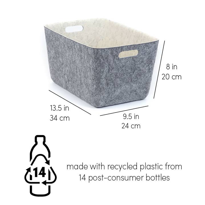 Three by Three Seattle - Wholesale Storage Bin - reSTAK recycled FELT storage medium tall15