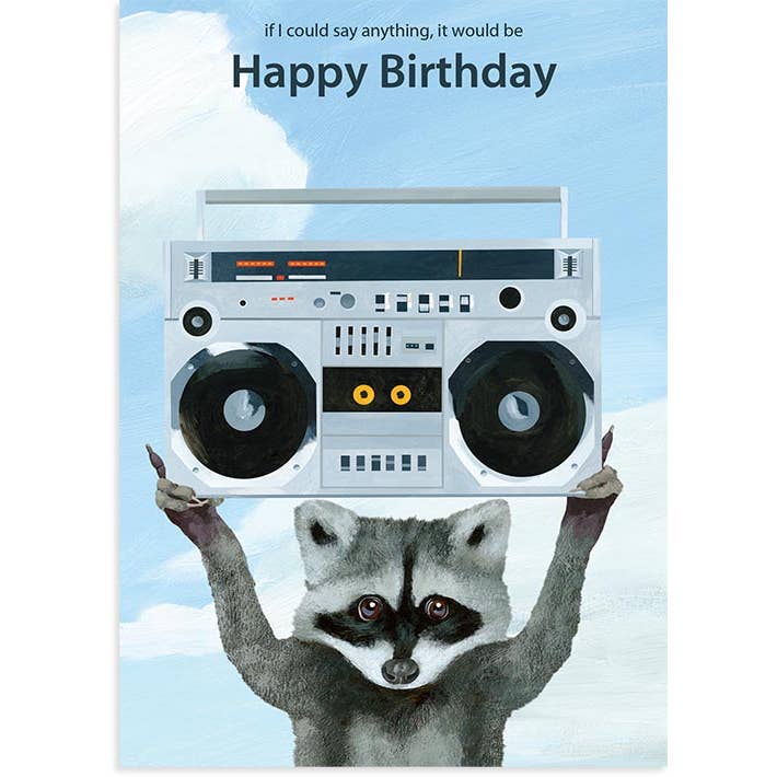 Say Anything Raccoon for wholesale by 23rd Day Paper Goods