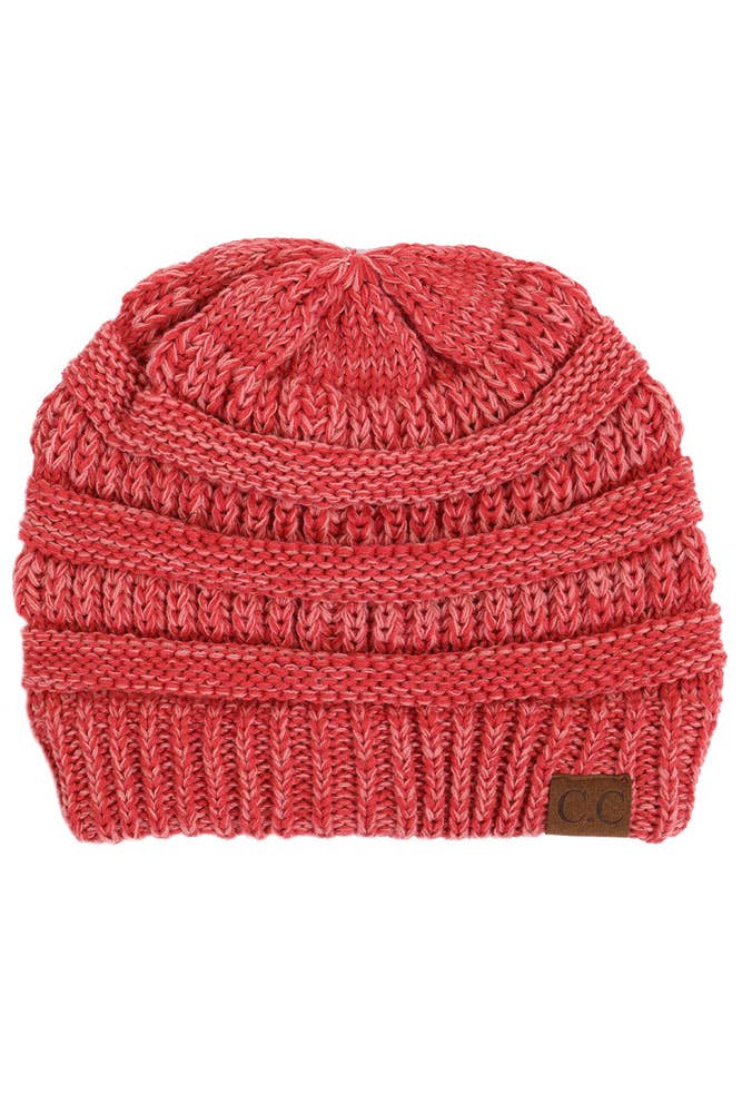Hana - Wholesale Beanie - Women's - C.C Two Tone Color Knit Beanie4