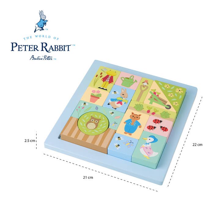 Orange Tree Toys - Wholesale Puzzle - Kids - Peter Rabbitâ„¢ Wooden Block Puzzle