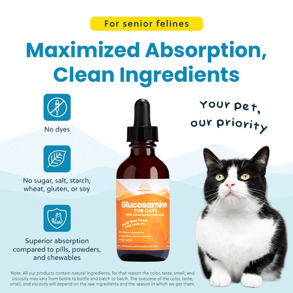 Paramount Pet Health - Wholesale Pet Supplement - Cat - Liquid Glucosamine For Cats10