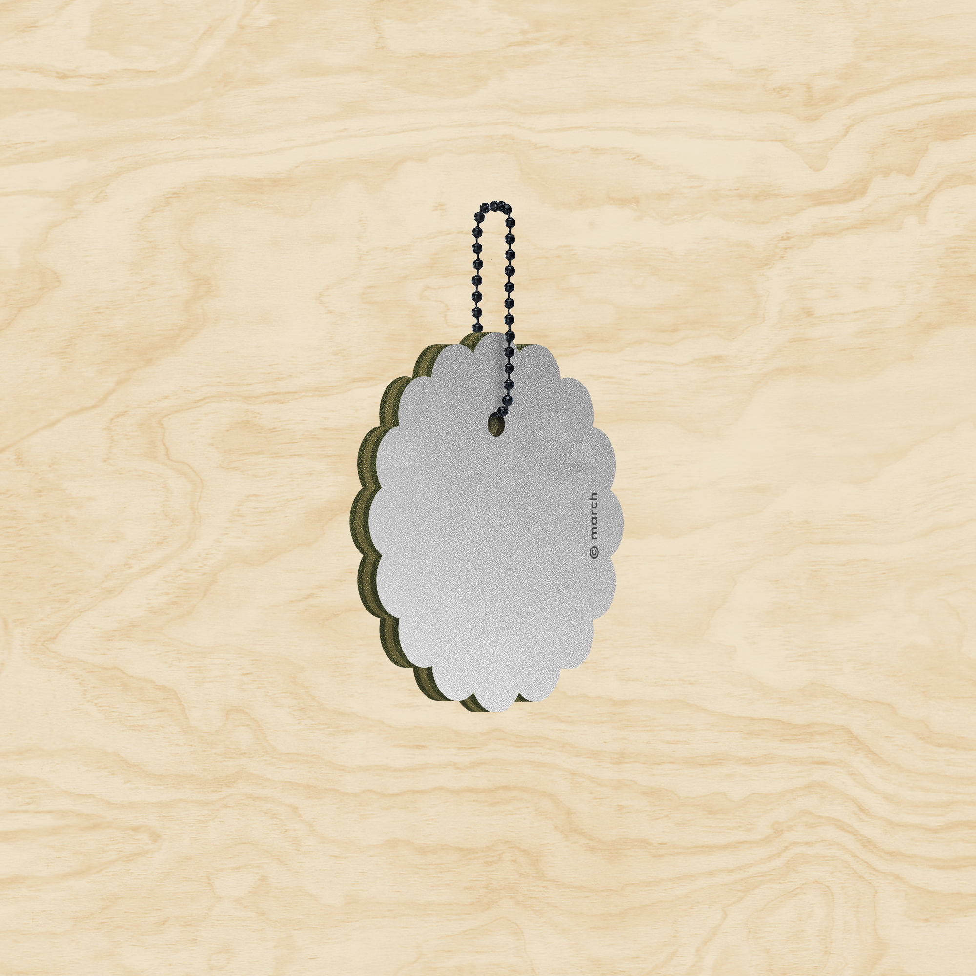 March - Wholesale Keychain - Unisex - wooden reflector WAVY4