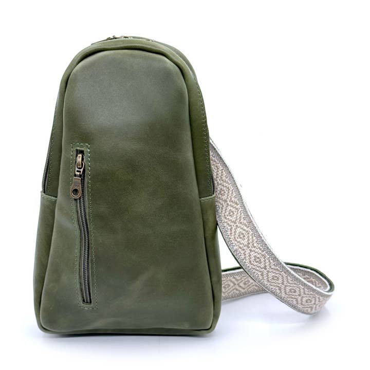 Sling Crossbody Backpack in Sage for wholesale by SutiSana