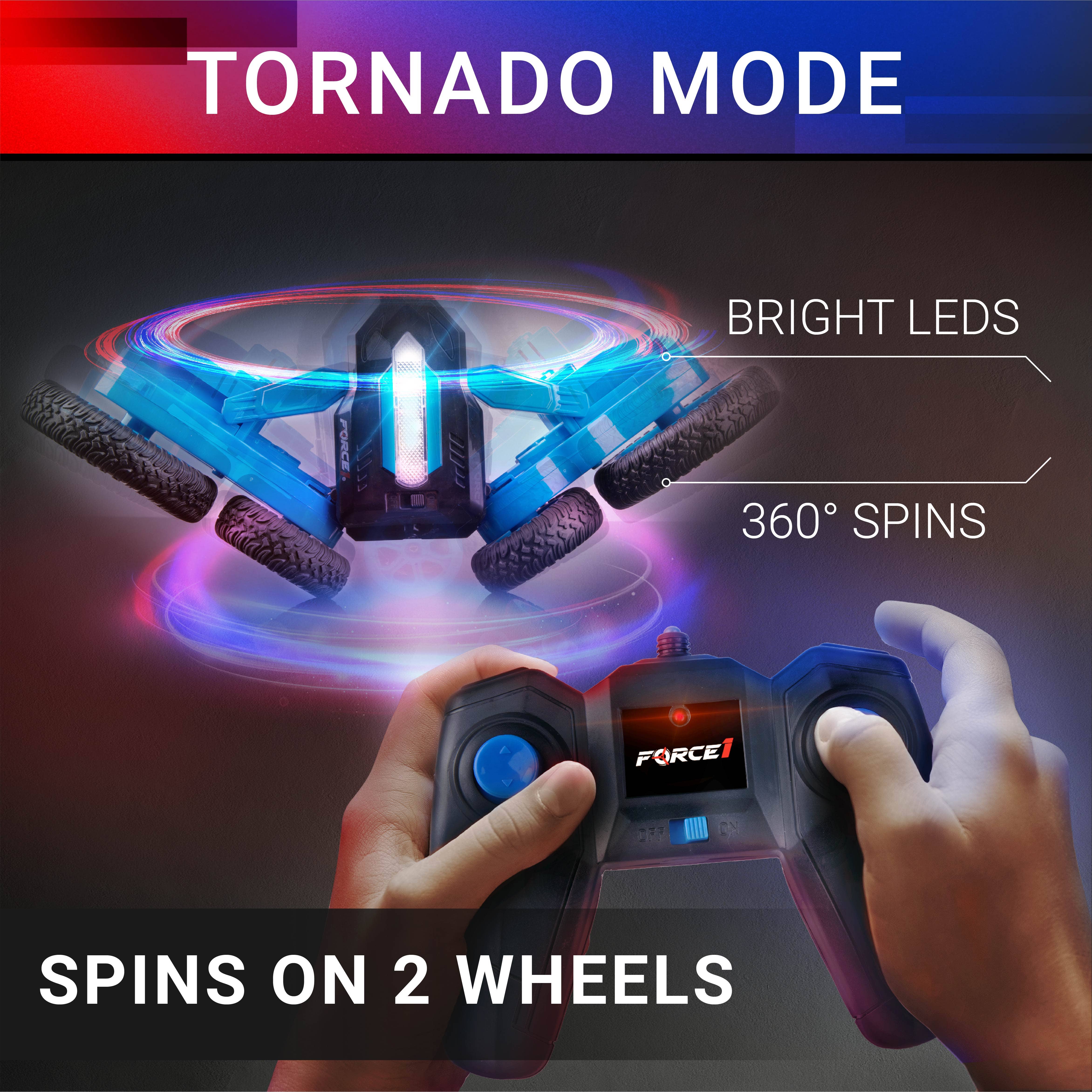 USA Toyz - Wholesale Toy Car/Truck - Kids - Tornado LED Stunt Remote Control Car Blue6