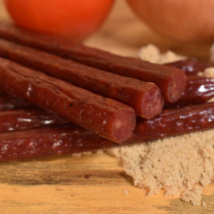 BBQ 100% Grassfed Beef Snack Sticks (Case: 12 4oz Packages) for wholesale by Field's Grassfed Beef
