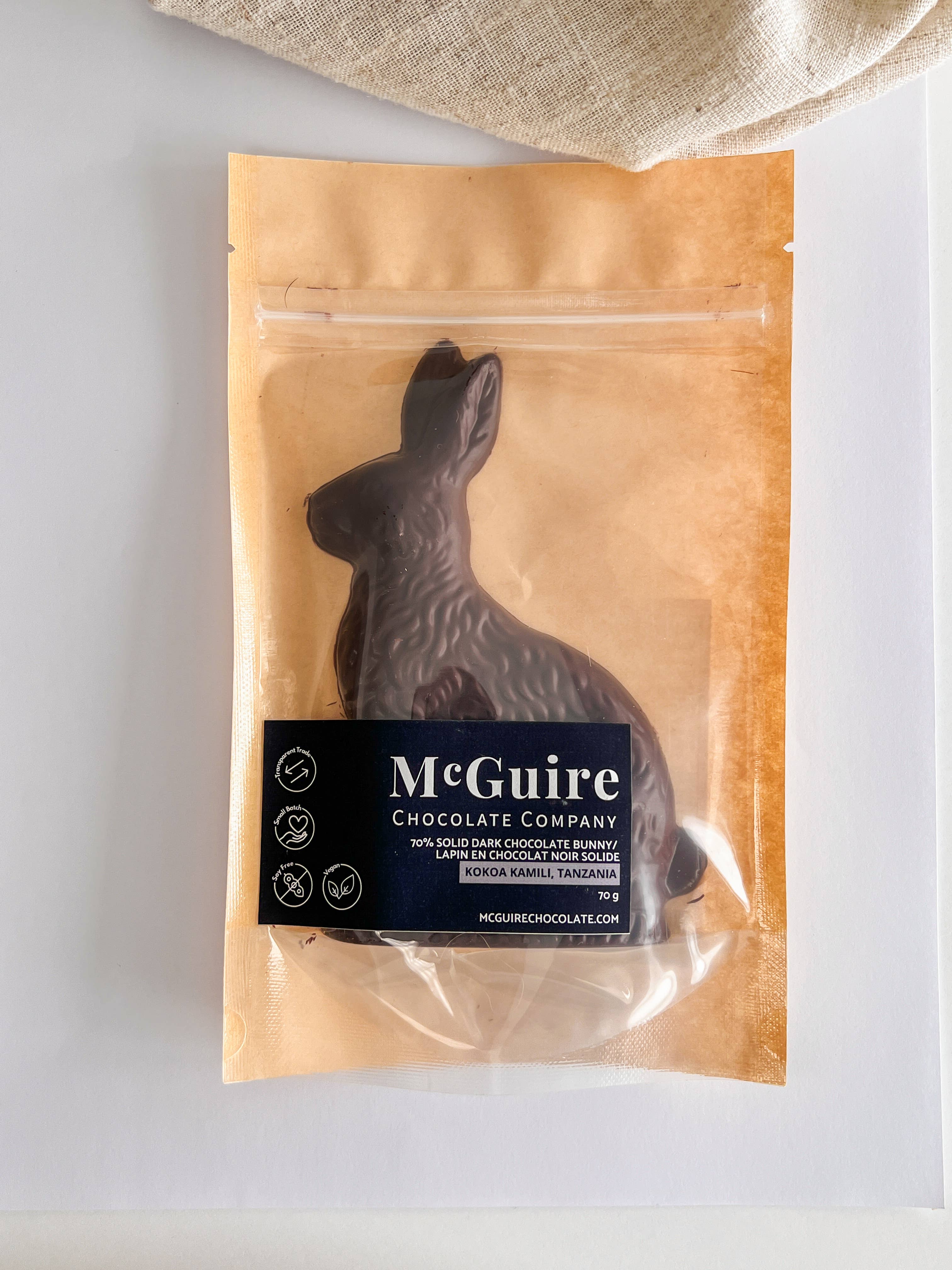 McGuire Chocolate Company - Wholesale Chocolate Bar - Solid Dark Chocolate Easter Bunny1