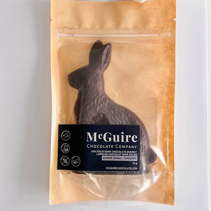 McGuire Chocolate Company - Wholesale Chocolate Bar - Solid Dark Chocolate Easter Bunny1