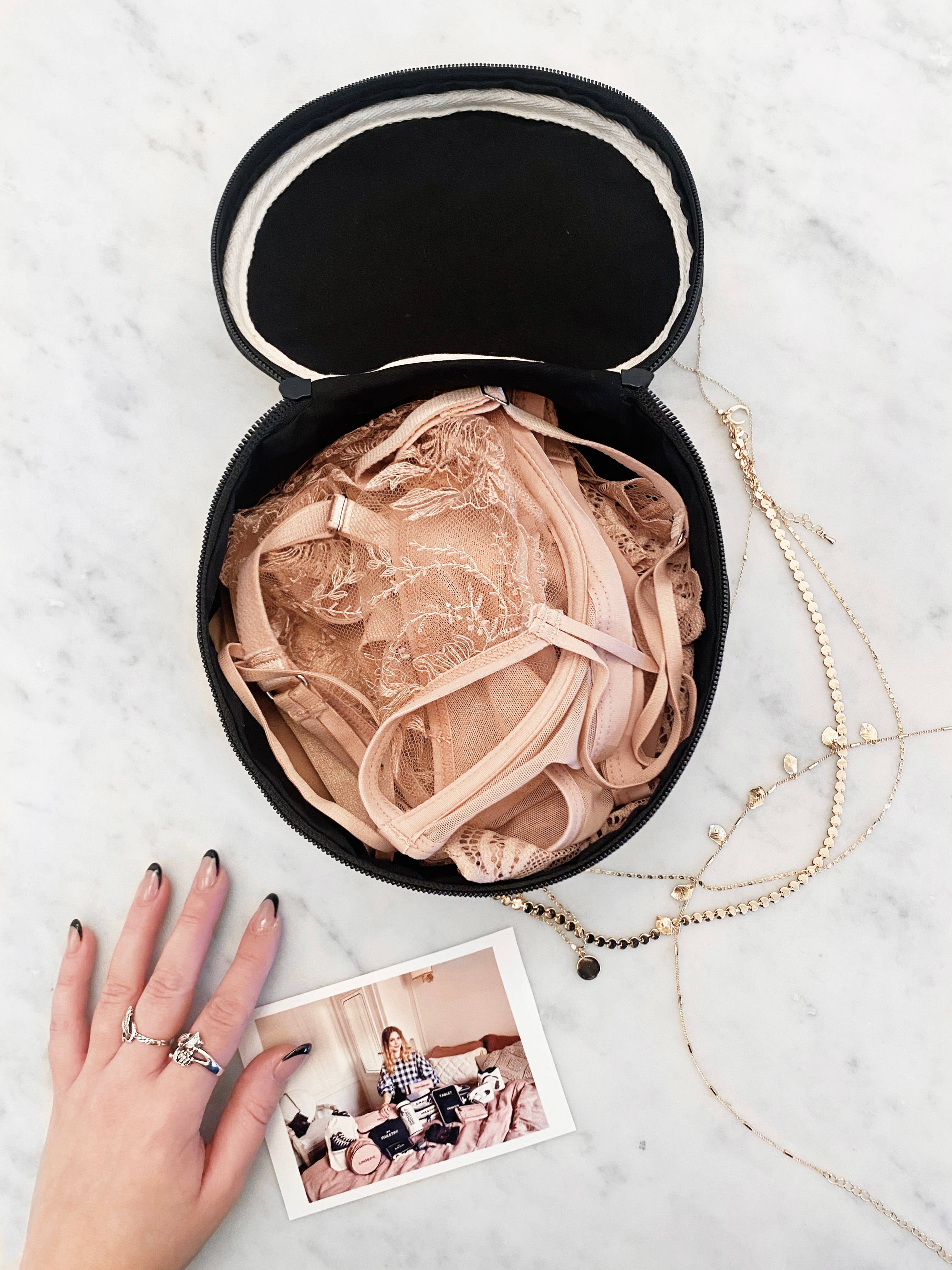 Bag-all Europe - Venta al por mayor Bolso pequeño - Mujer - Estuche redondo para lencería4