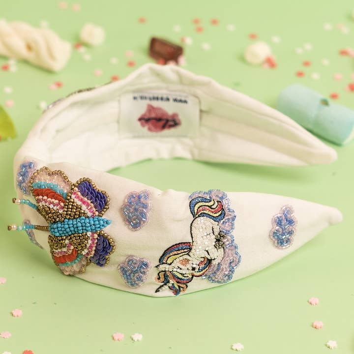Elsa Headband In Embroidered Motifs - Fairy Land for wholesale by Elaa