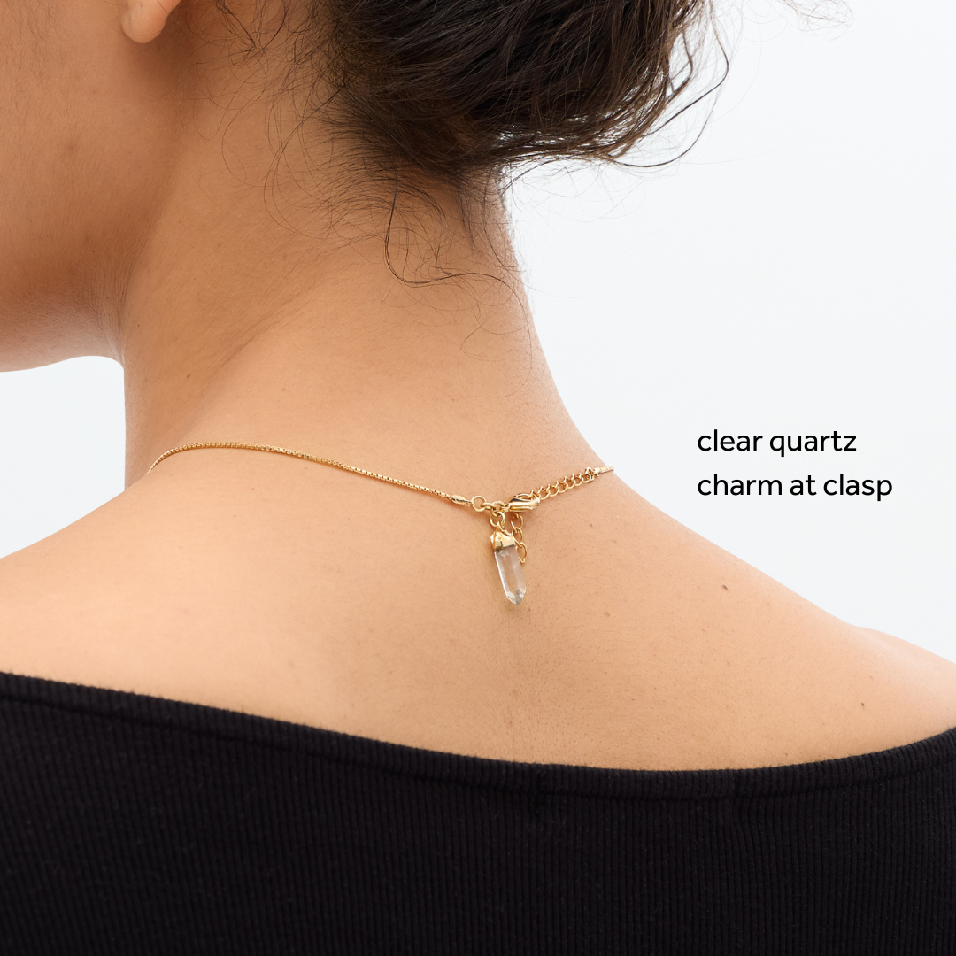 GeoCentral - Wholesale Pendant/Charm Necklace - Mini Crystal Pendulum Necklace: Clear Quartz (From Brazil)3