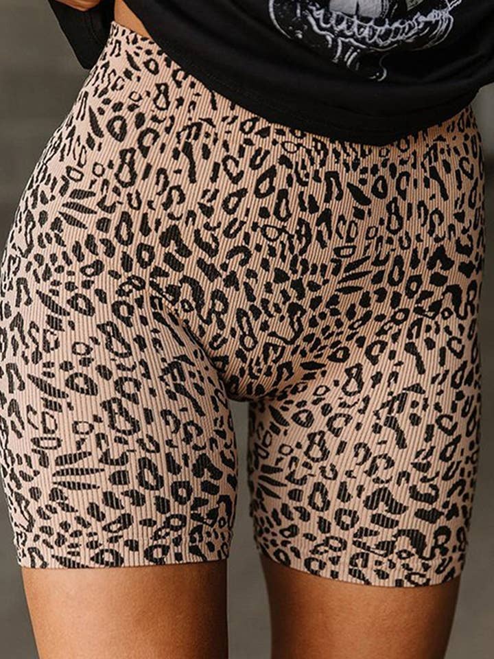 Leopard print high-waisted hip lift leggings for wholesale on Faire