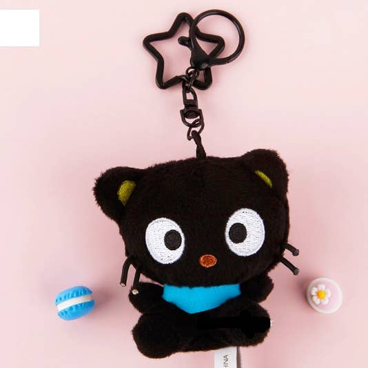 Sanrio Chococat Blue Scarf Plush Keychain for wholesale by K-Wonderland