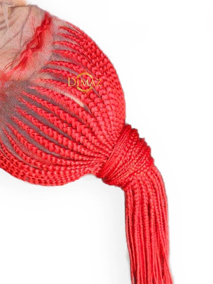 Mia paryk med fletninger og 360 frontal uden lim for engroshandel hos Dimaz