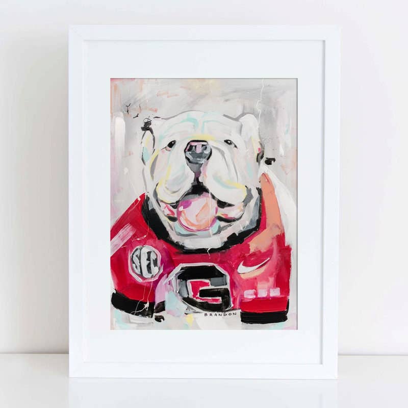Brandon Art Co - Wholesale Art Print - UGA University of Georgia Mascot Painting Print - C0070