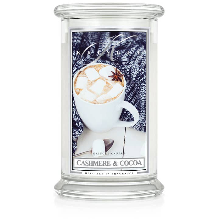 Kringle Candle Company - Wholesale Jar/Filled Candle - 22oz 2W Kringle Classic: Cashmere and Cocoa