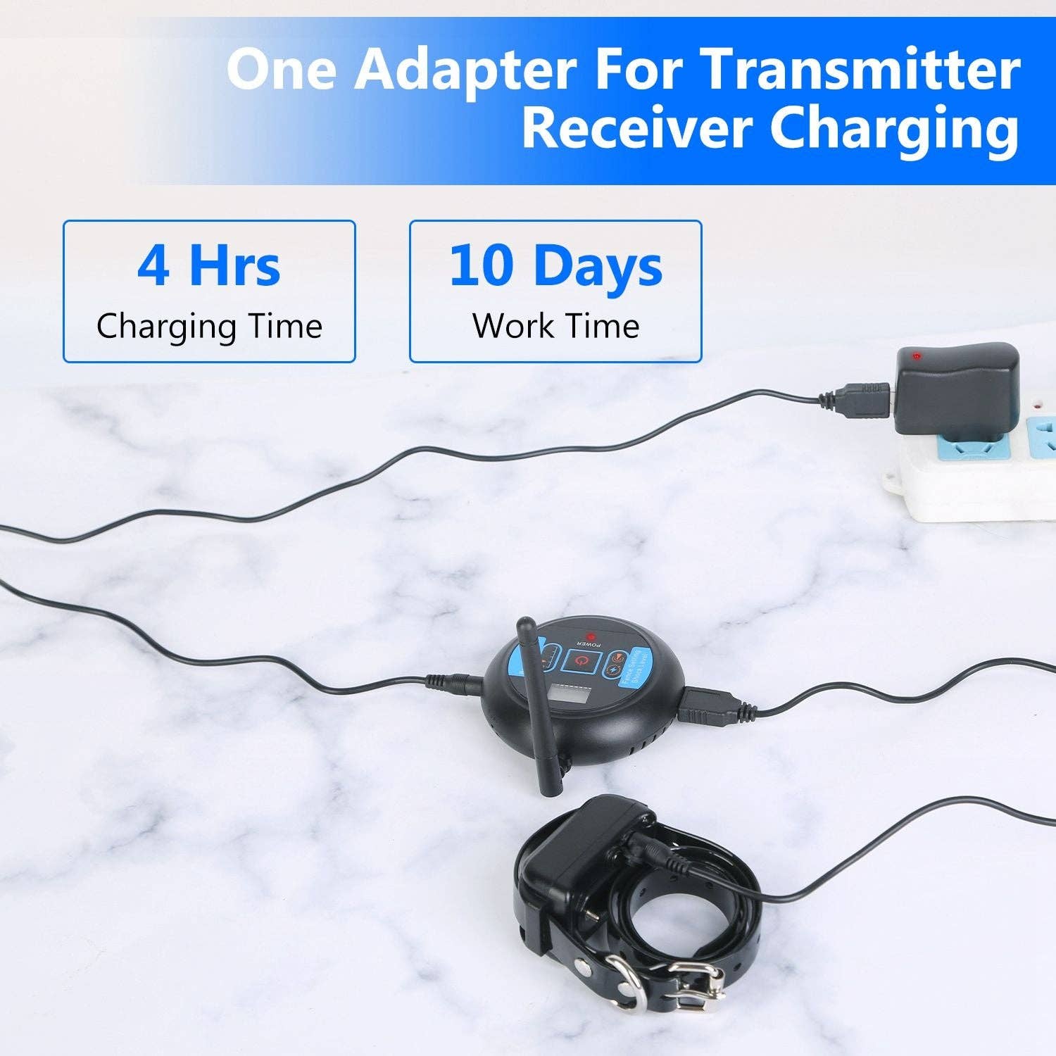 Black Wireless Electric Dog Fence Pet Shock Boundary Containment System Electric Training Collar For Small Medium Large Dogs for wholesale on Faire10