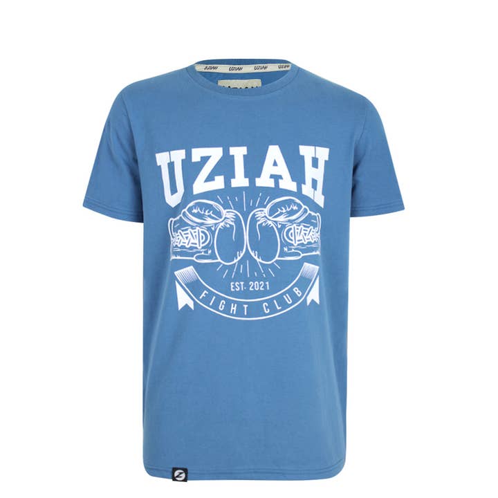T-Shirt Gloves Logo Blauw, Regular Fit for wholesale by Uziah