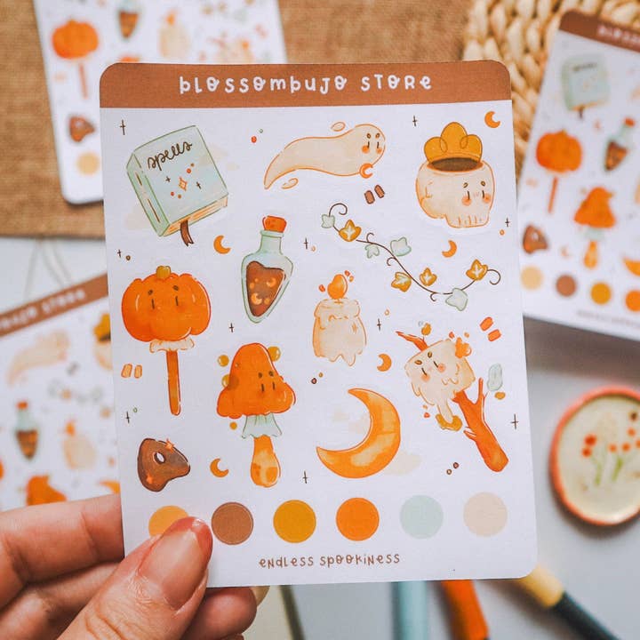 Stickersheet - Endless Spookiness for wholesale by BlossomBujo Store