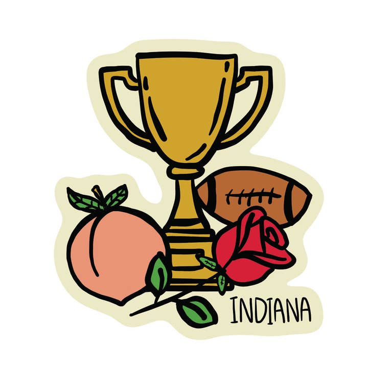 Autocollant de célébration de l'Indiana pour la vente par badknees