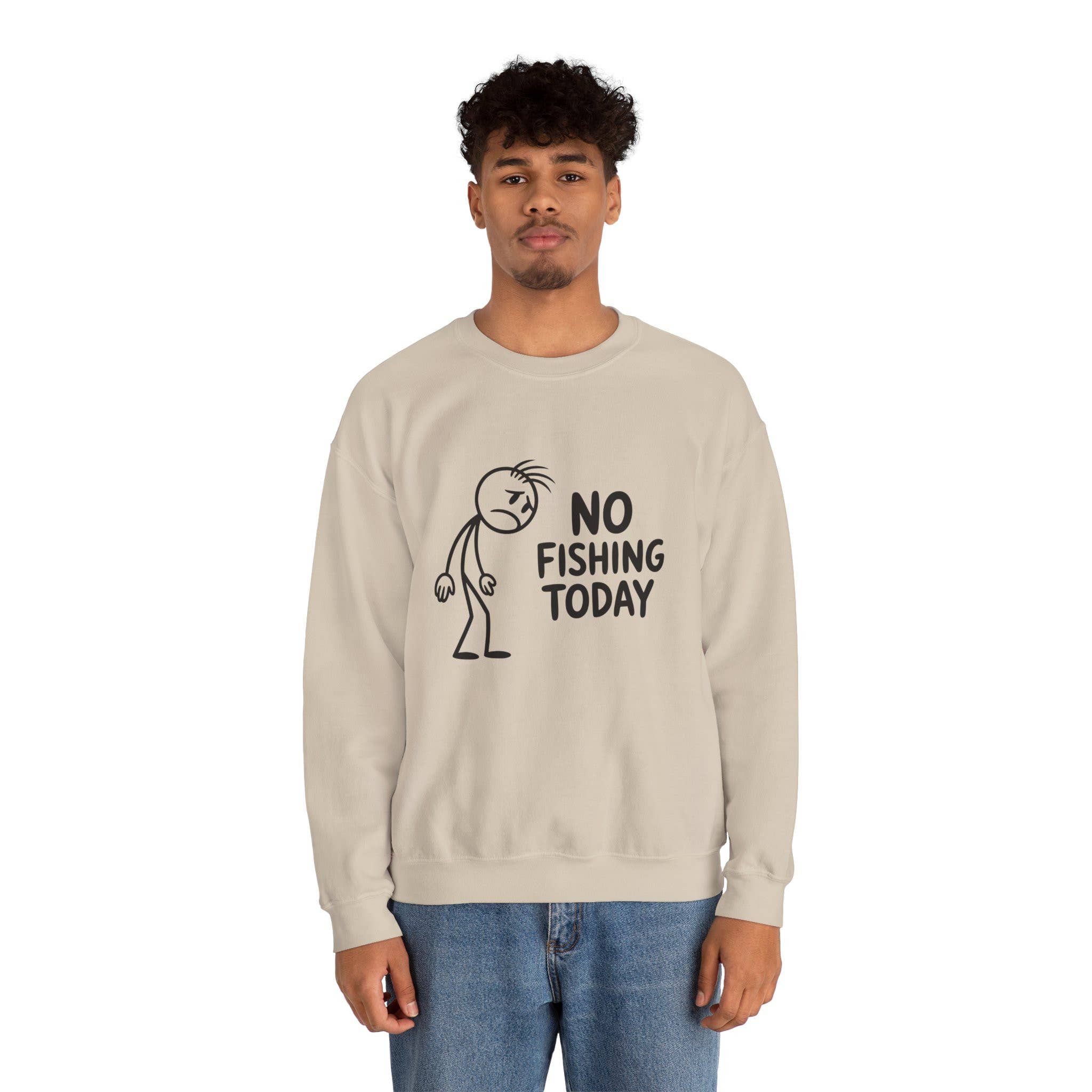 L&L T-Shirt Company - Wholesale Graphic Sweatshirt - Unisex - No Fishing Today Crewneck Sweatshirt – Funny Anti-Fishing 6