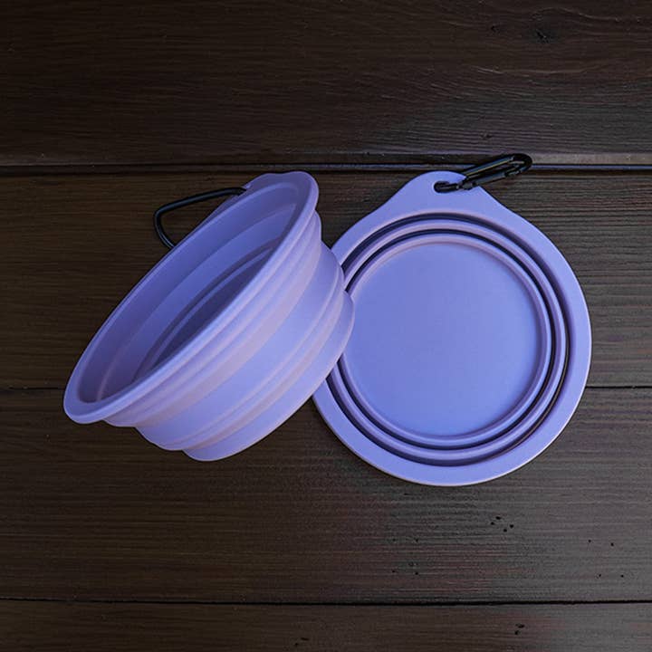 Heather Purple Silicone Travel Bowl for wholesale by Besties Pets