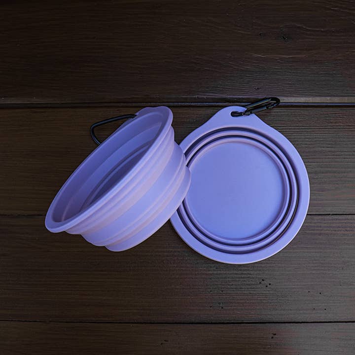 Heather Purple Silicone Travel Bowl for wholesale by Besties Pets