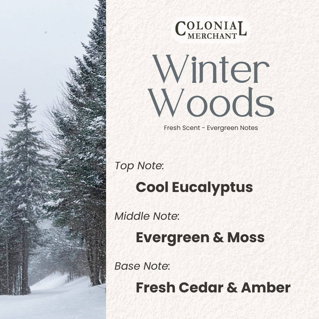 Colonial Merchant - Wholesale Laundry Detergent Powder/Pods - 2 lb. Winter Woods Linen Wash Powder - Eucalyptus, Evergreen2