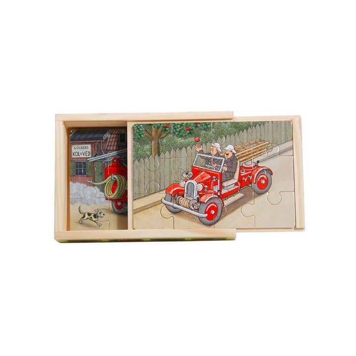 Jan Loof Fire Engine Tray Puzzle for wholesale by Challenge and Fun, Inc.
