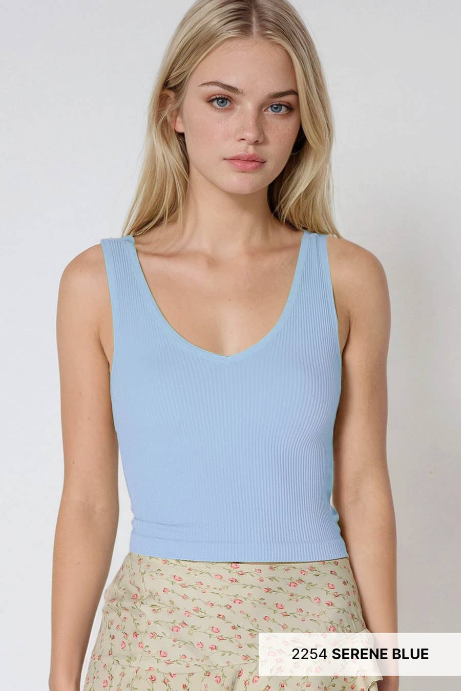 NIKIBIKI - Vente Haut en maille – femme - NS8152 - Crop top côtelé réversible3
