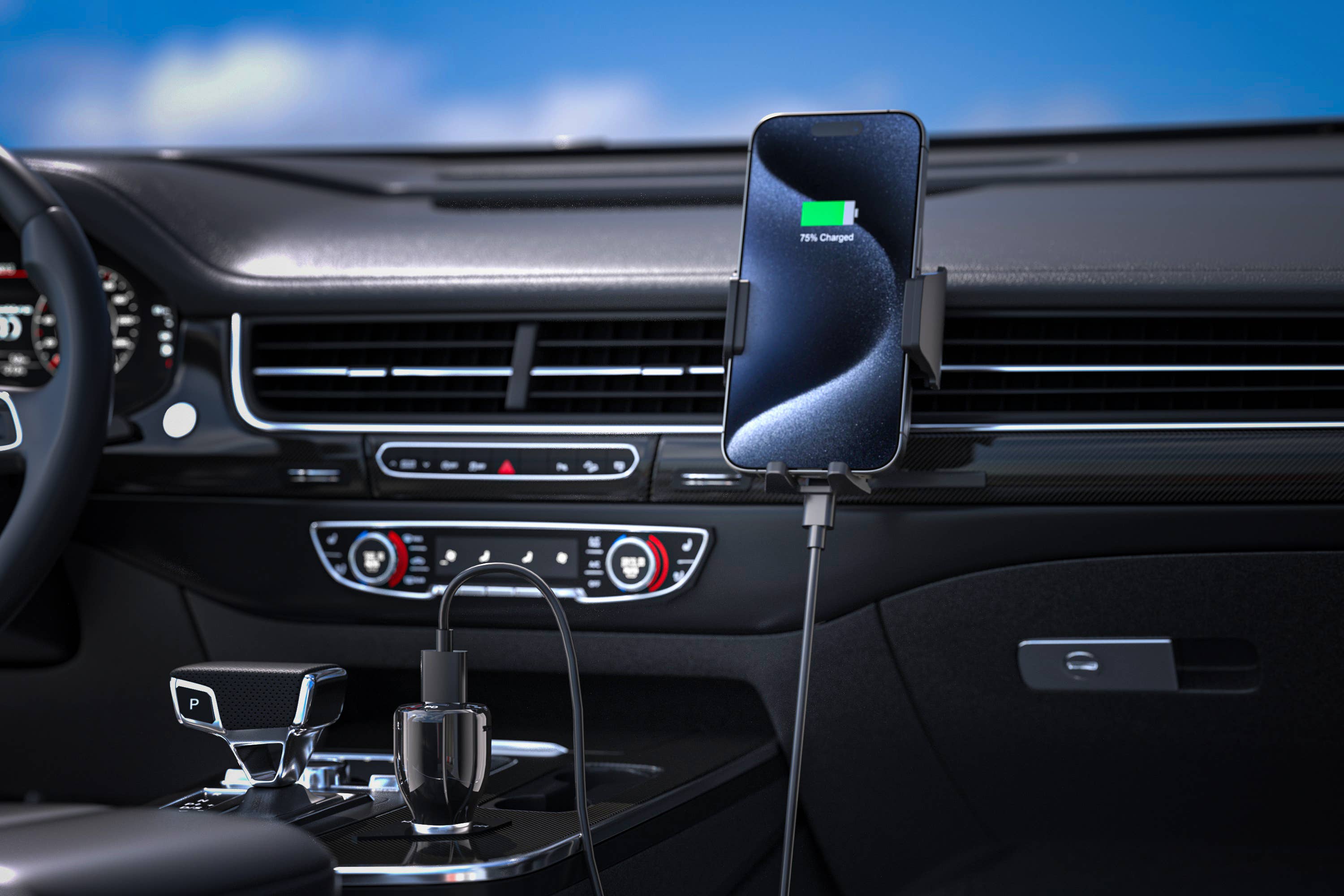 LAX Gadgets – wholesale Charging dock – Wireless Charging Vent Mount with Car Charger - Retail Pack8