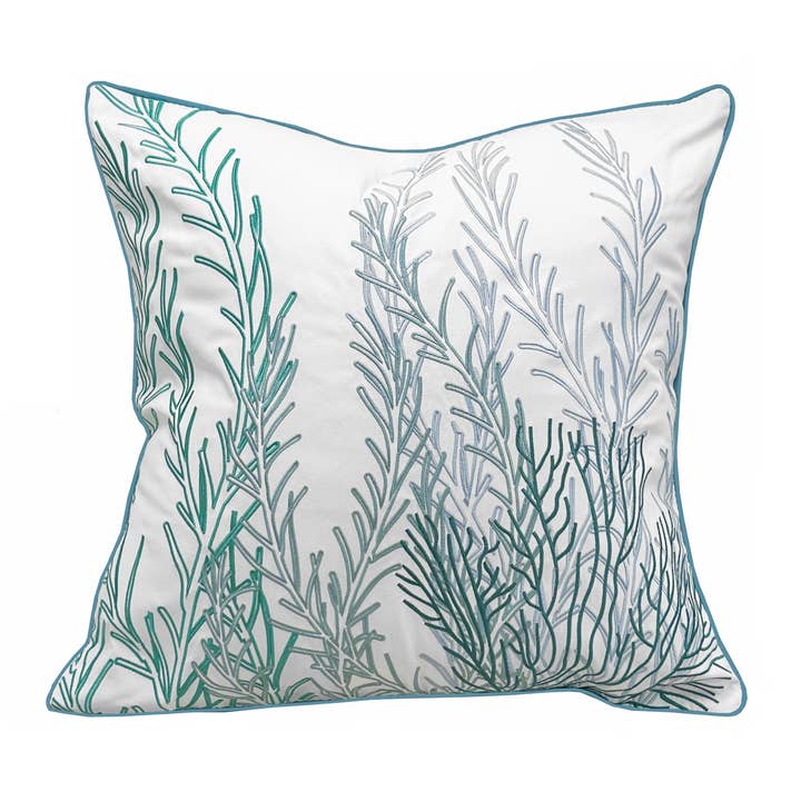 Sea Glass Coral Indoor/Outdoor Throw Pillow for wholesale by Rightside Design