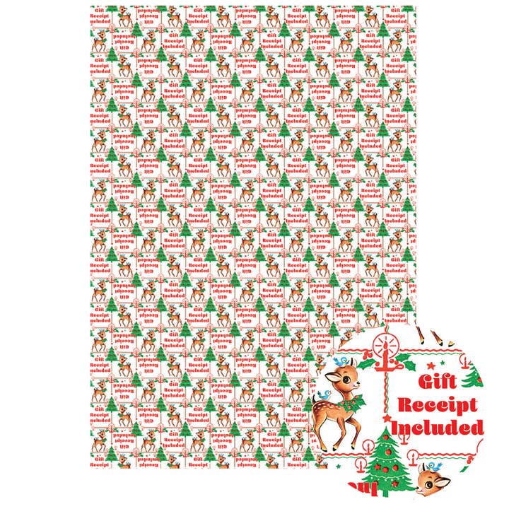 Smitten Kitten - Wholesale Wrapping Paper Roll - Gift Receipt Included Gift Wrapping Paper (Roll of 3 Sheets)