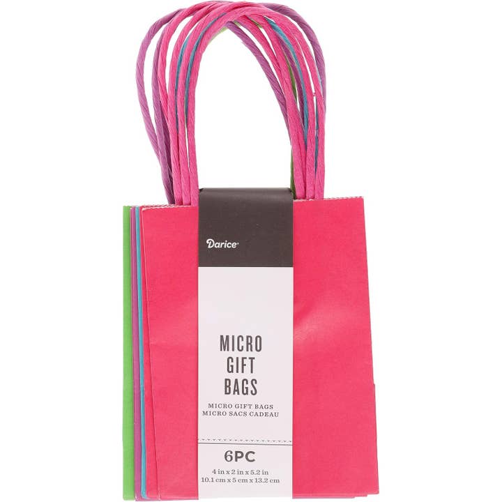 Factory Direct Craft - Wholesale Grocery/Shopping Bag - Bright Color Micro Gift Bags (6 per pack) 3