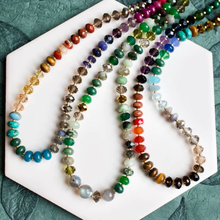 a.v. max - Wholesale Beaded/Pearl Necklace - Gemma Medium Rondelle Necklace