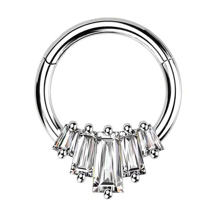 CLICKER CIRCLE PIERCING WITH CRYSTALS - JQ1000C019 for wholesale by AMORINO SRL