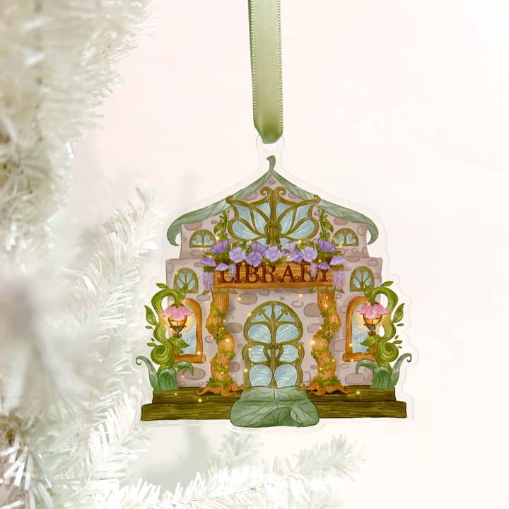 Ornement de bibliothèque Cottagecore pour la vente par My Secret Copy