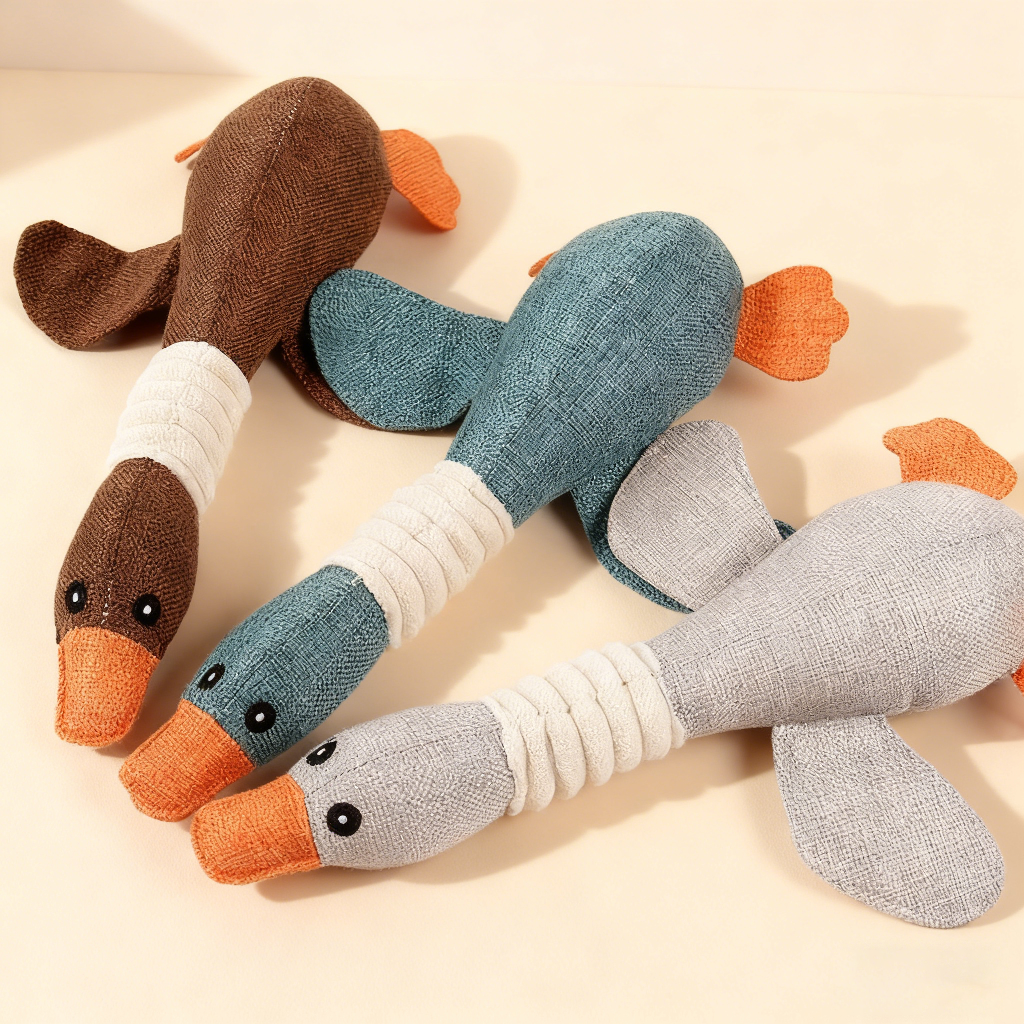 PAWPAWwholesale - Wholesale Pet Plush Toy - Dog - Wholesale Durable Plush Pet Toy – Burlap Goose_CWMM53583