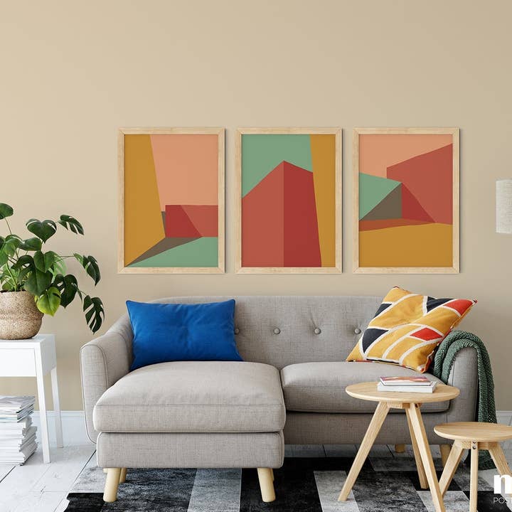 Abstract Structure - Contemporary Art Print Set of 3 for wholesale by Sera/Lina