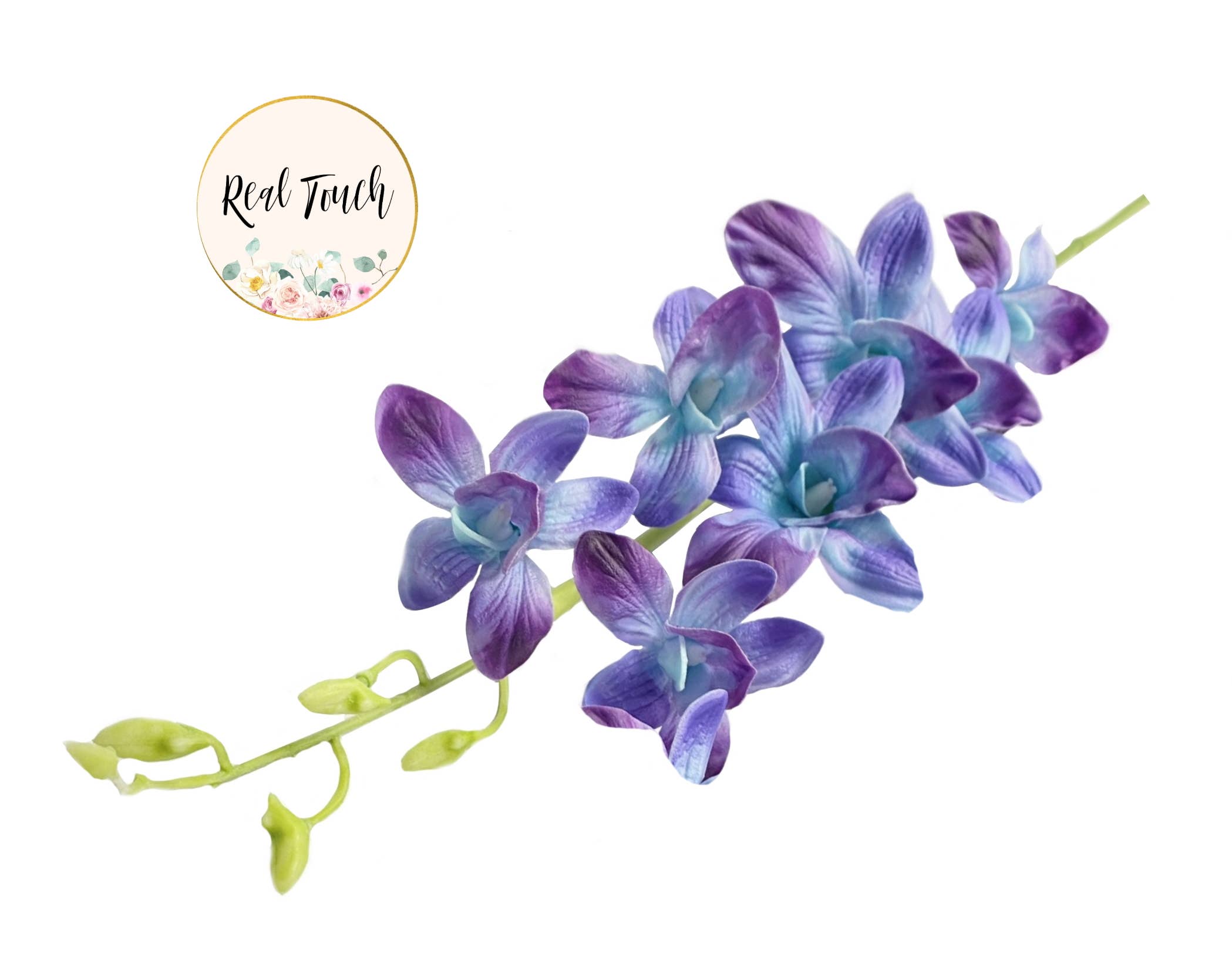 Angel Isabella - Venta al por mayor Flores artificiales - Orquídea artificial de tacto real de 76 cm con 7 flores4