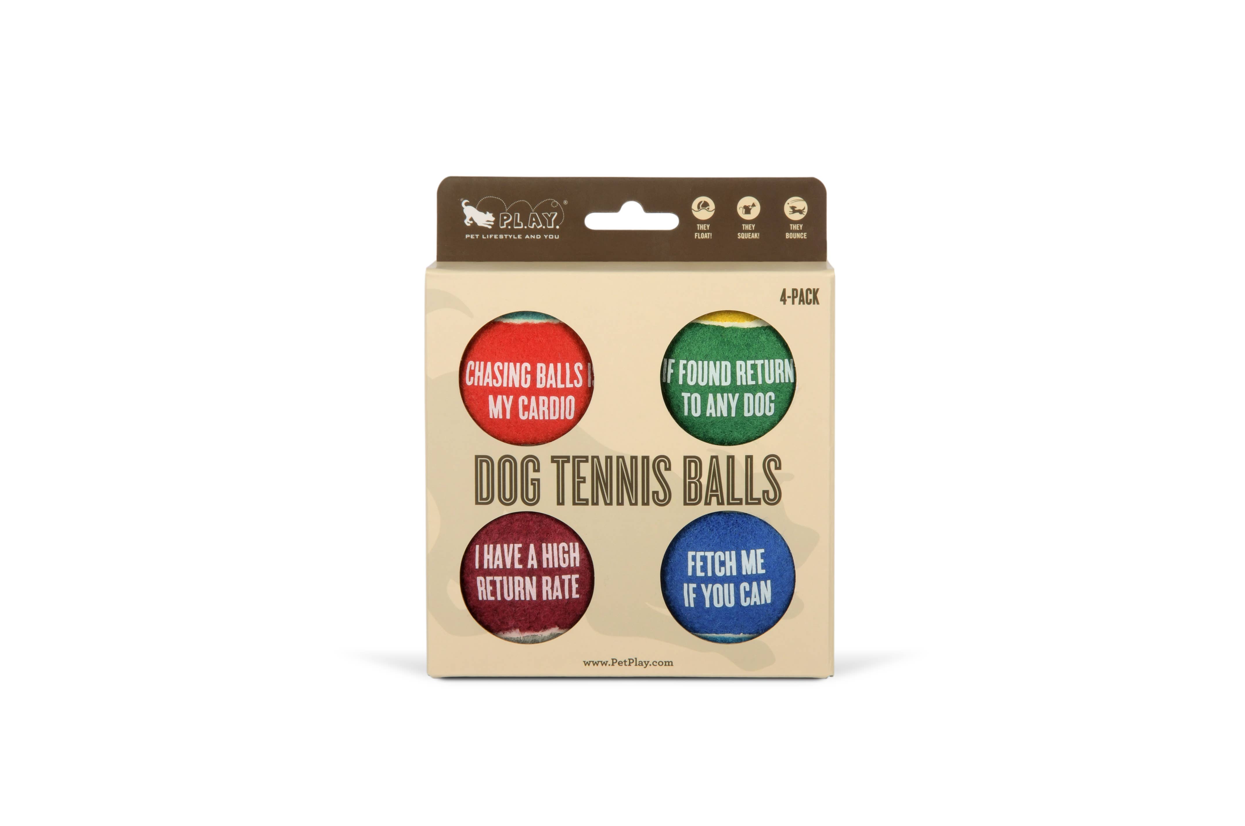 P.L.A.Y. Pet Lifestyle and You - Wholesale Pet Fetch Ball - Dog - Dog Tennis Ball - 4 Pack6