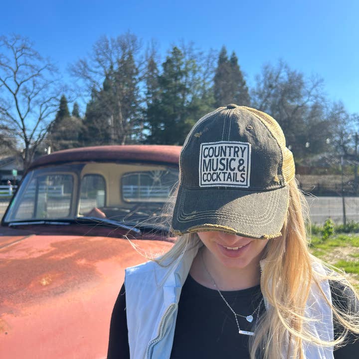 Vintage Life - Wholesale Trucker Hat - Women's - Country Music & Cocktails Trucker Hat Baseball Cap1