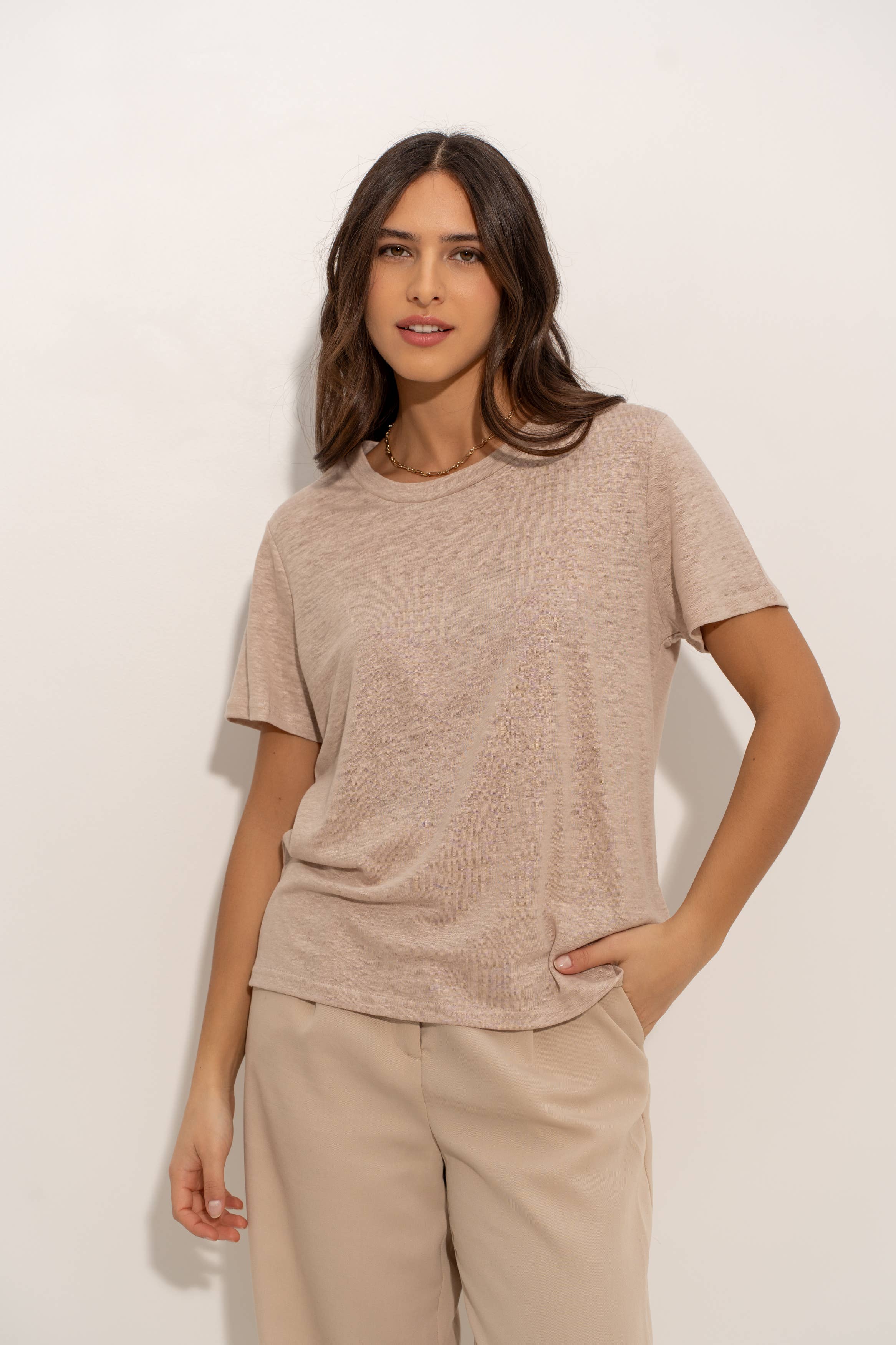 jw.atelier - Vente T-shirt – femme - T-shirt col rond en lin 12