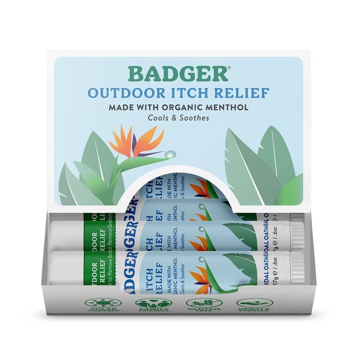 Badger Balm - Wholesale Itch Ointment/Cream - Itch Relief Stick - 12ct Display1