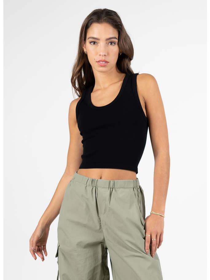 C'est Moi Clothing Co - Wholesale Tank Top - Women's - Bamboo Rib Deep Scoop Neck Tank- CEBT1014