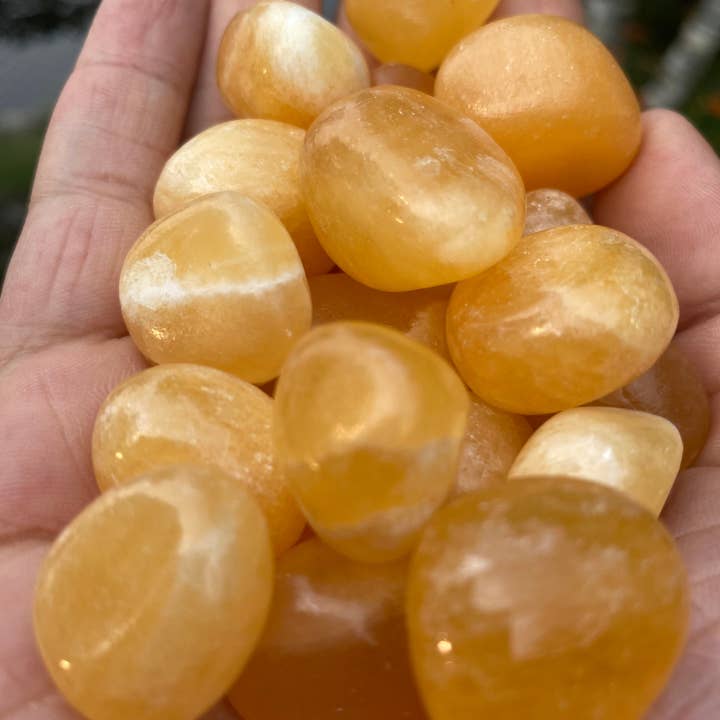 Moonbeam Healing - Wholesale Spiritual Stone/Crystal - Orange Calcite Tumbled Stones