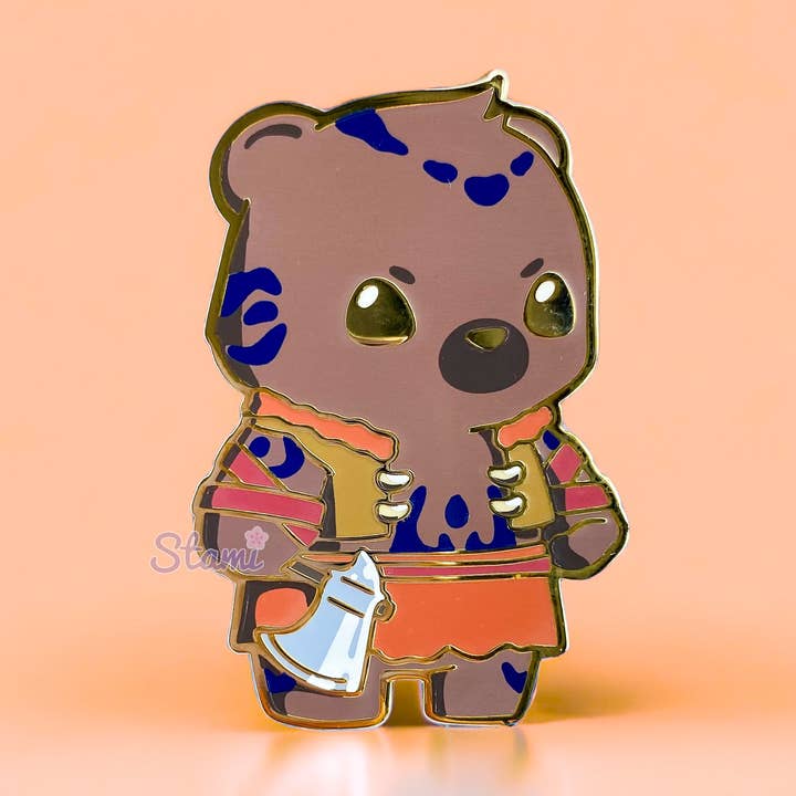 Barbarian Bear Pin for wholesale by Stami Studios