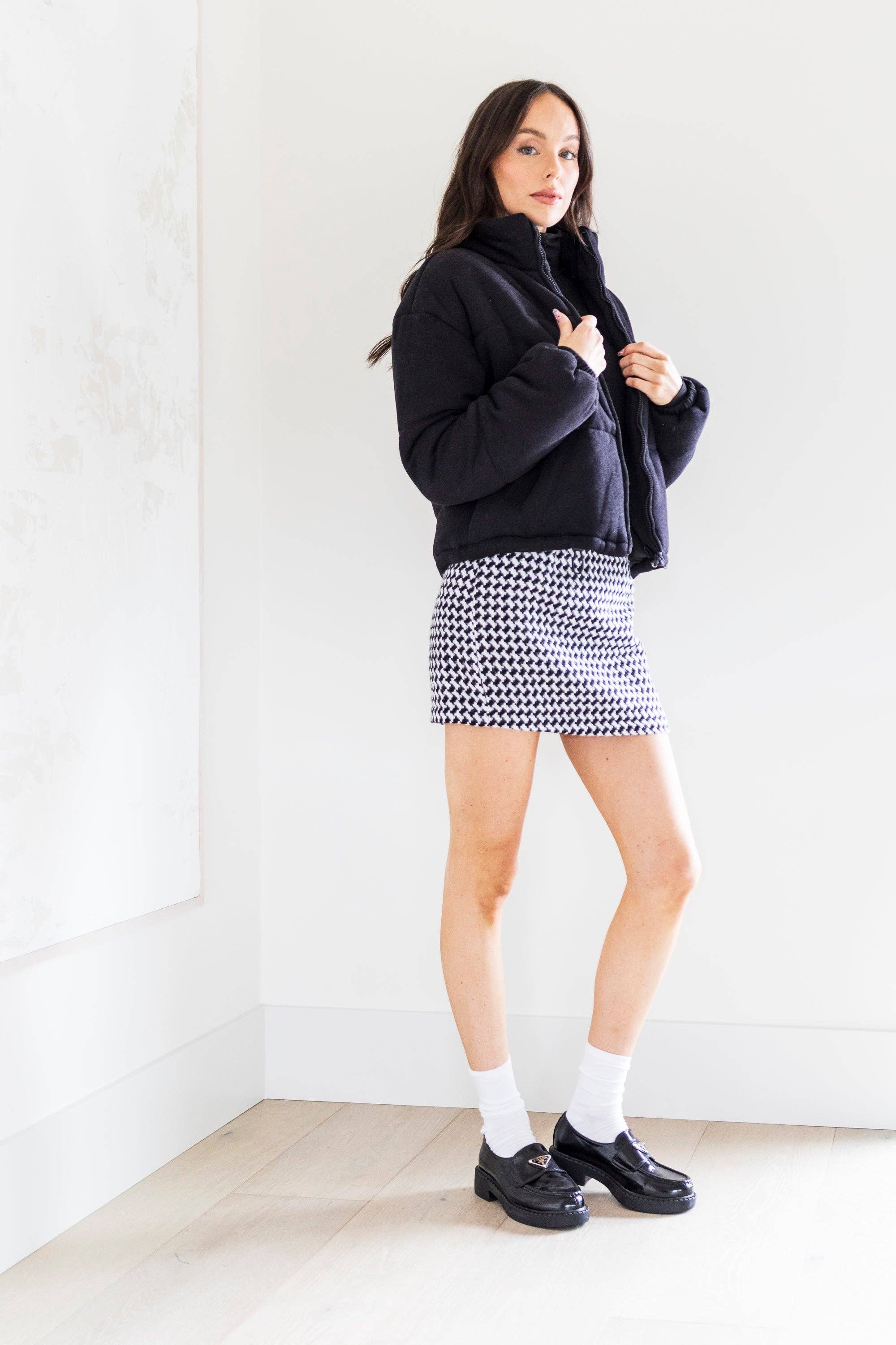 Celine Knit Puffer Jacket in Black for wholesale on Faire2