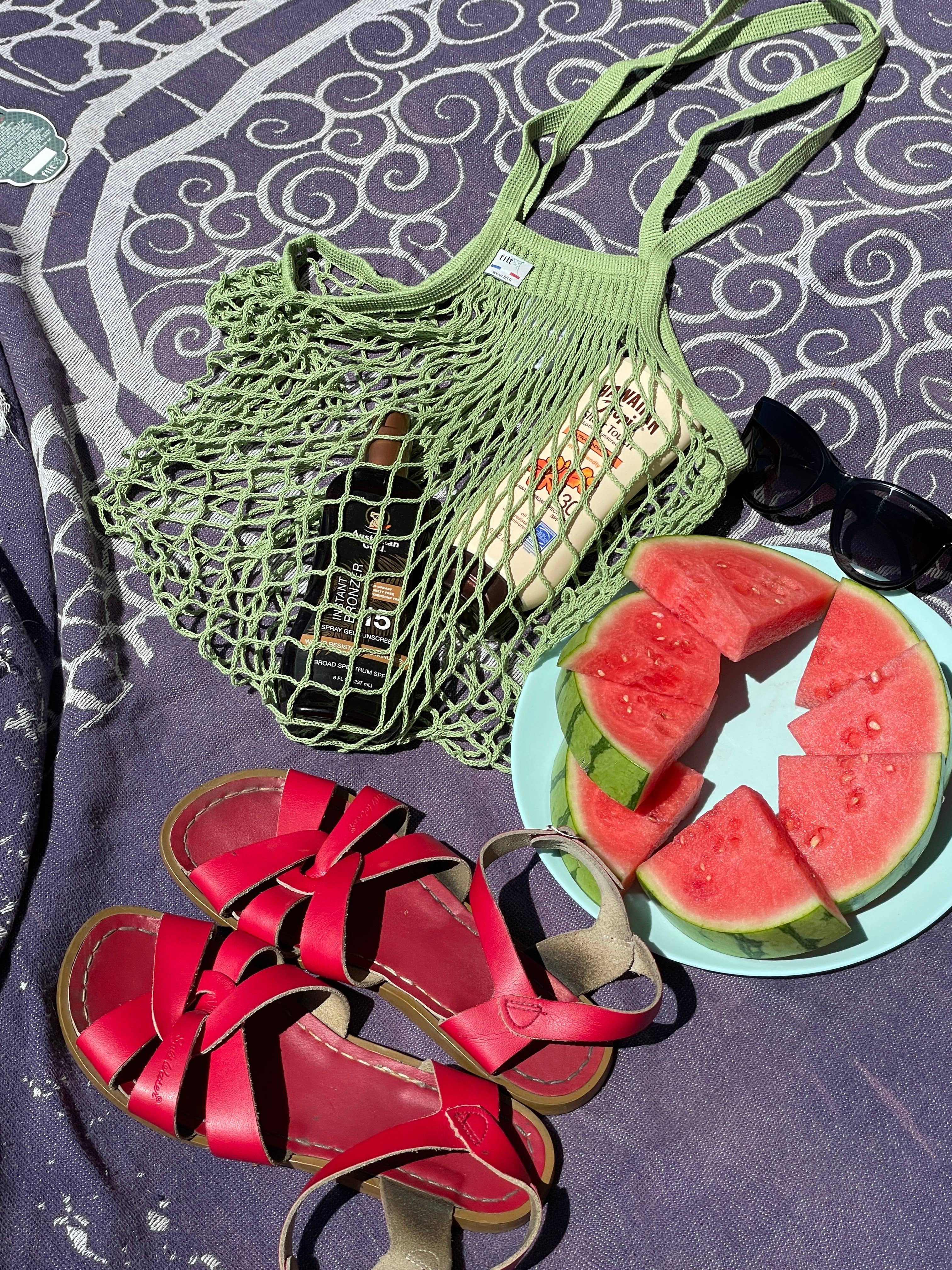 Filt1860 - Wholesale Grocery/Shopping Bag - Net shopping bag Vert Pergola long handles1