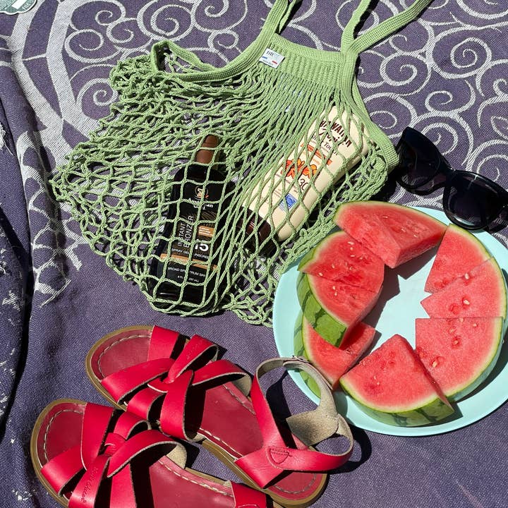 Filt1860 - Wholesale Grocery/Shopping Bag - Net shopping bag Vert Pergola long handles1